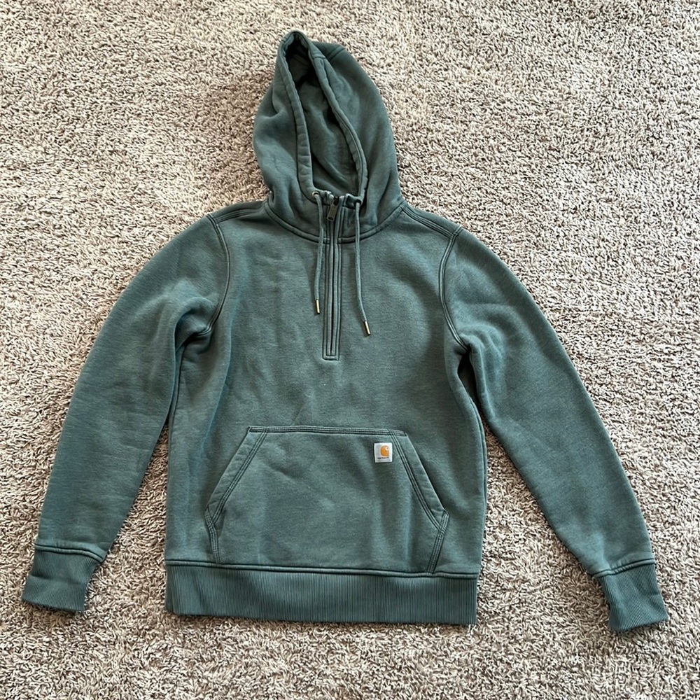 Relaxed fit Carhartt quarter zip- Greyish Blue